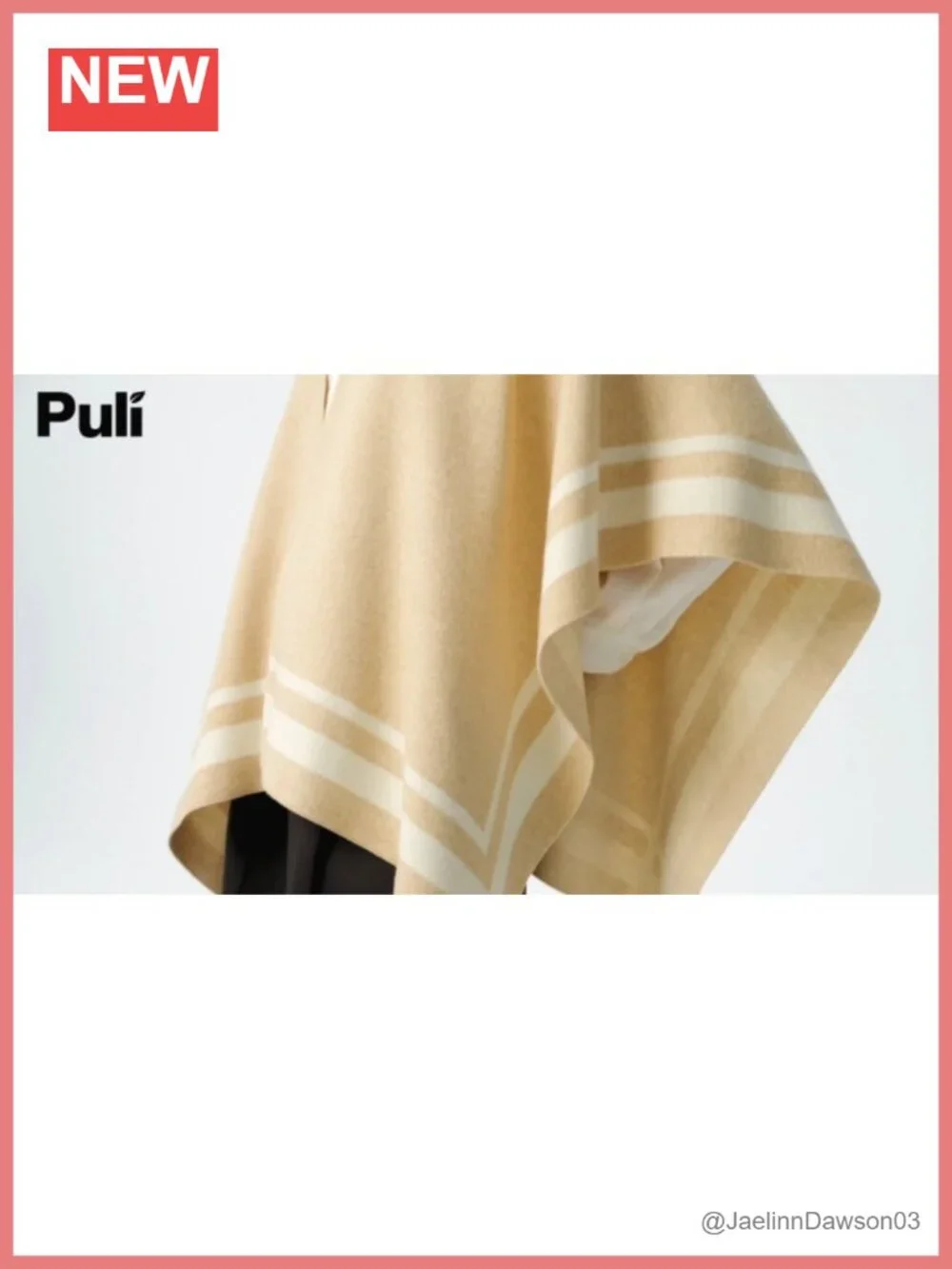 Open Front Poncho Shawl Wrap Stripe Knit Cape One Size Viscose Blend
